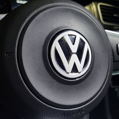 VW - MK7 - Golf - Steering Wheel Emblem Overlay (Round Airbag)
